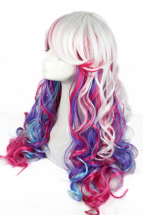 Parrucca Arcobaleno Lunga E Ondulata - Per Cosplay, Feste E Halloween - Foto 9