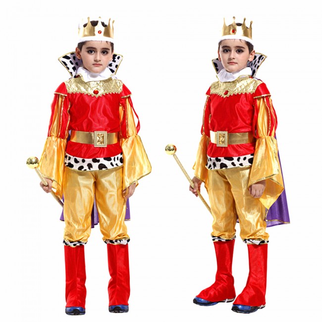 Bel vestito per bambini d’oro del partito del costume di Halloween
